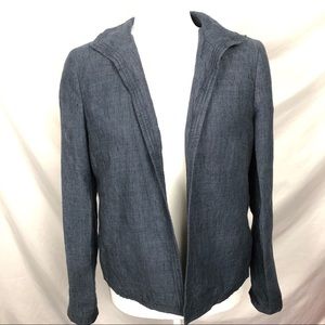 Talbot’s Dark Blue Linen open Blazer 4